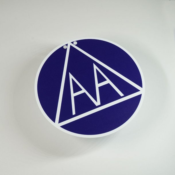 AA-skilt, diameter ca. 20 cm