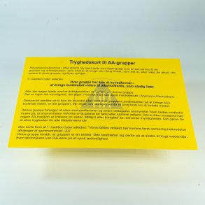 Tryghedskort til AA-grupper