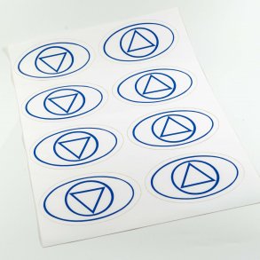 AA Klistermrker ovalt ark  8 stk